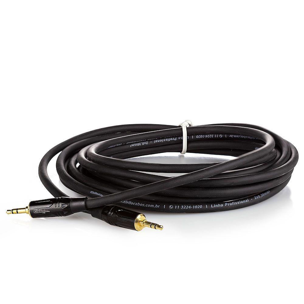 Cabo P2 Para P2 Estereo Macho Profissional - 25 Metros - 1