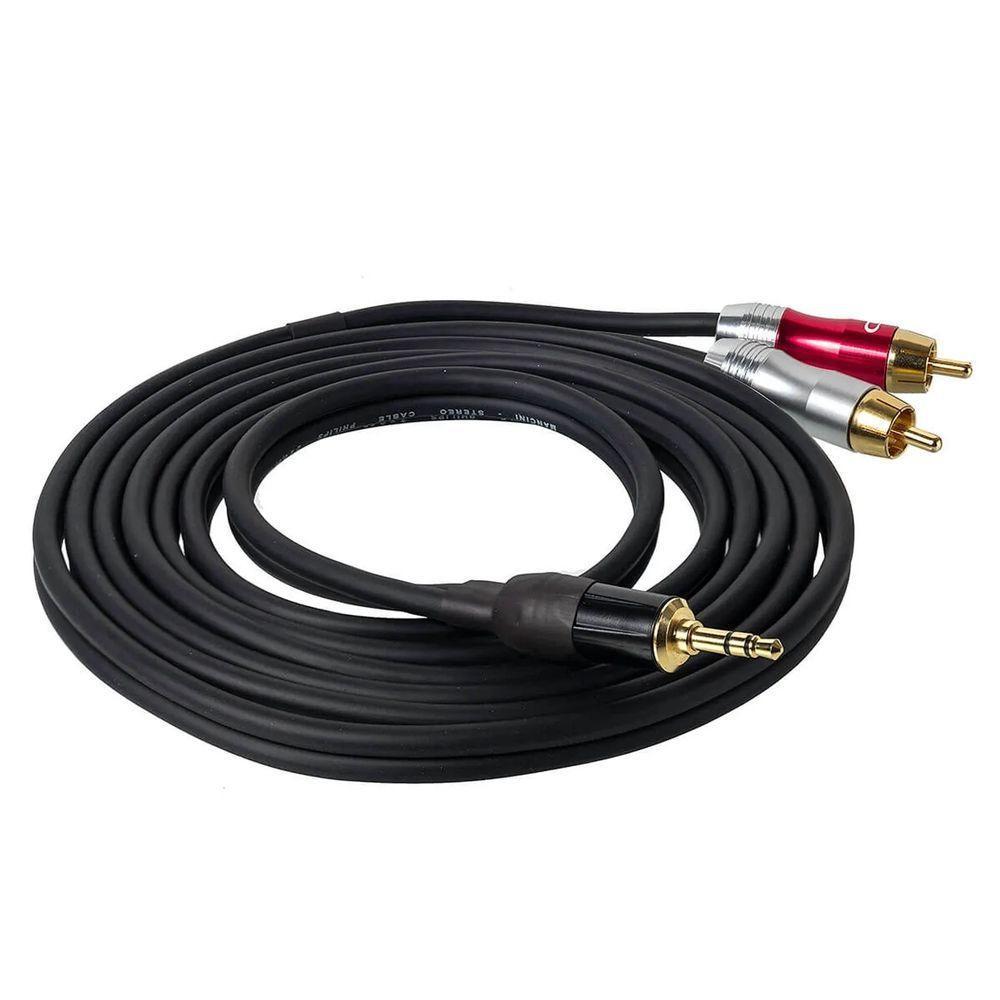 Cabo P2 Estereo Para 2 Rca Profissional - 30 Metros - 1
