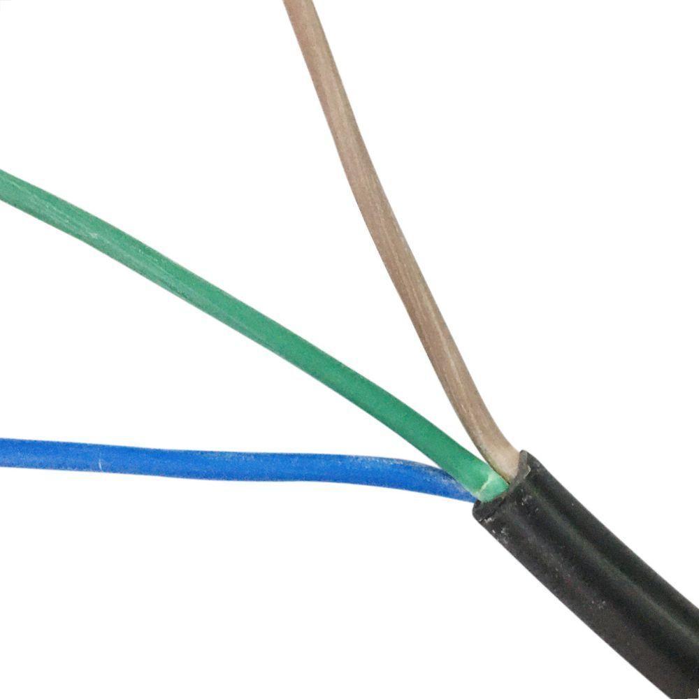 Cabo Pp 3x1,50 Mm Elétrico Flexível Preto - 20 Metros - 6