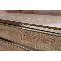 Cozinha Completa Maxxi 5 Peças (2 Armários + 1 Balcão + 1 Paneleiro + 1 Complemento) CZ245 Nogal - Kappesberg - 5