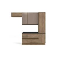 Cozinha Completa Maxxi 5 Peças (2 Armários + 1 Balcão + 1 Paneleiro + 1 Complemento) CZ245 Nogal - Kappesberg - 6