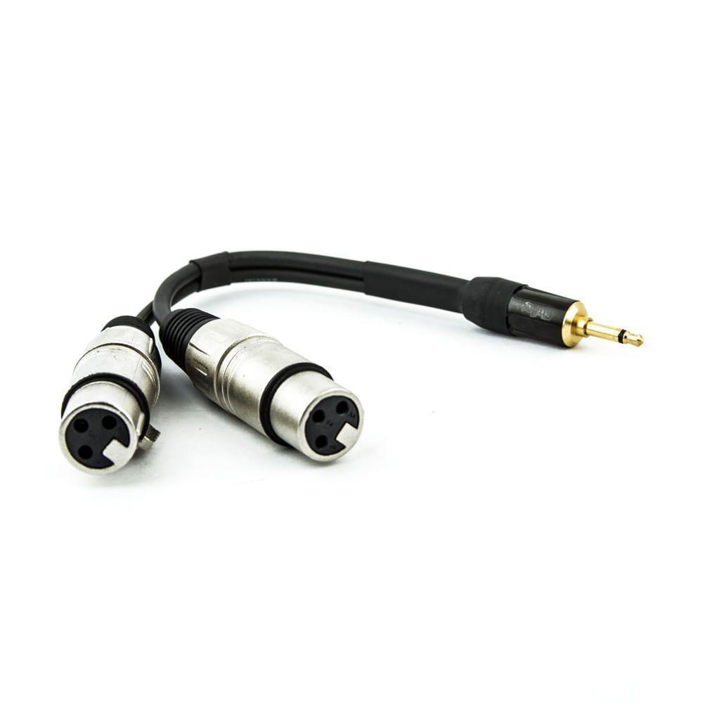 Cabo P2 Mono Para 2 Xlr Femea 20 Cm - 1