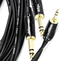 Cabo Adaptador P2 Para 2 P10 Estéreo - 80 Cm