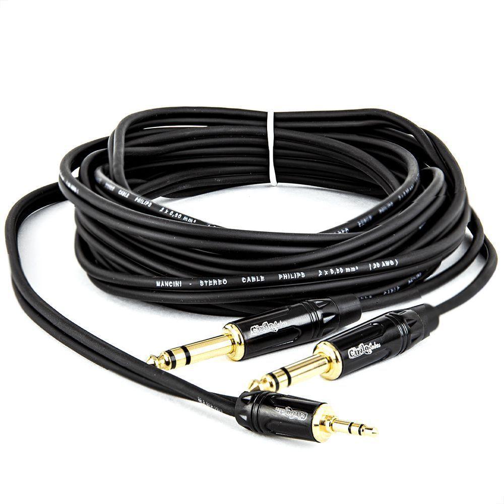 Cabo Adaptador P2 Para 2 P10 Estéreo - 5 Metros - 1