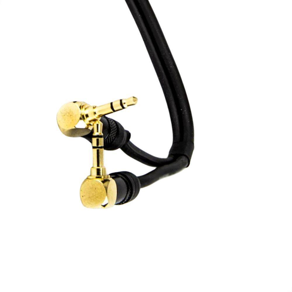 Cabo Adaptador P2 Mono Para 2 P2 Estereo 90° Graus - 1 Metro - 4