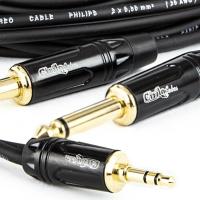 Cabo Adaptador P2 Estereo Para 2 P10 Mono - 50 Cm - 2