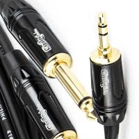 Cabo Adaptador P2 Estereo Para 2 P10 Mono - 80 Cm - 3