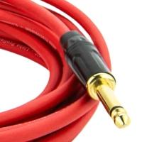 Cabo P10 Para P10 Mono Profissional - Vermelho 5 Metros