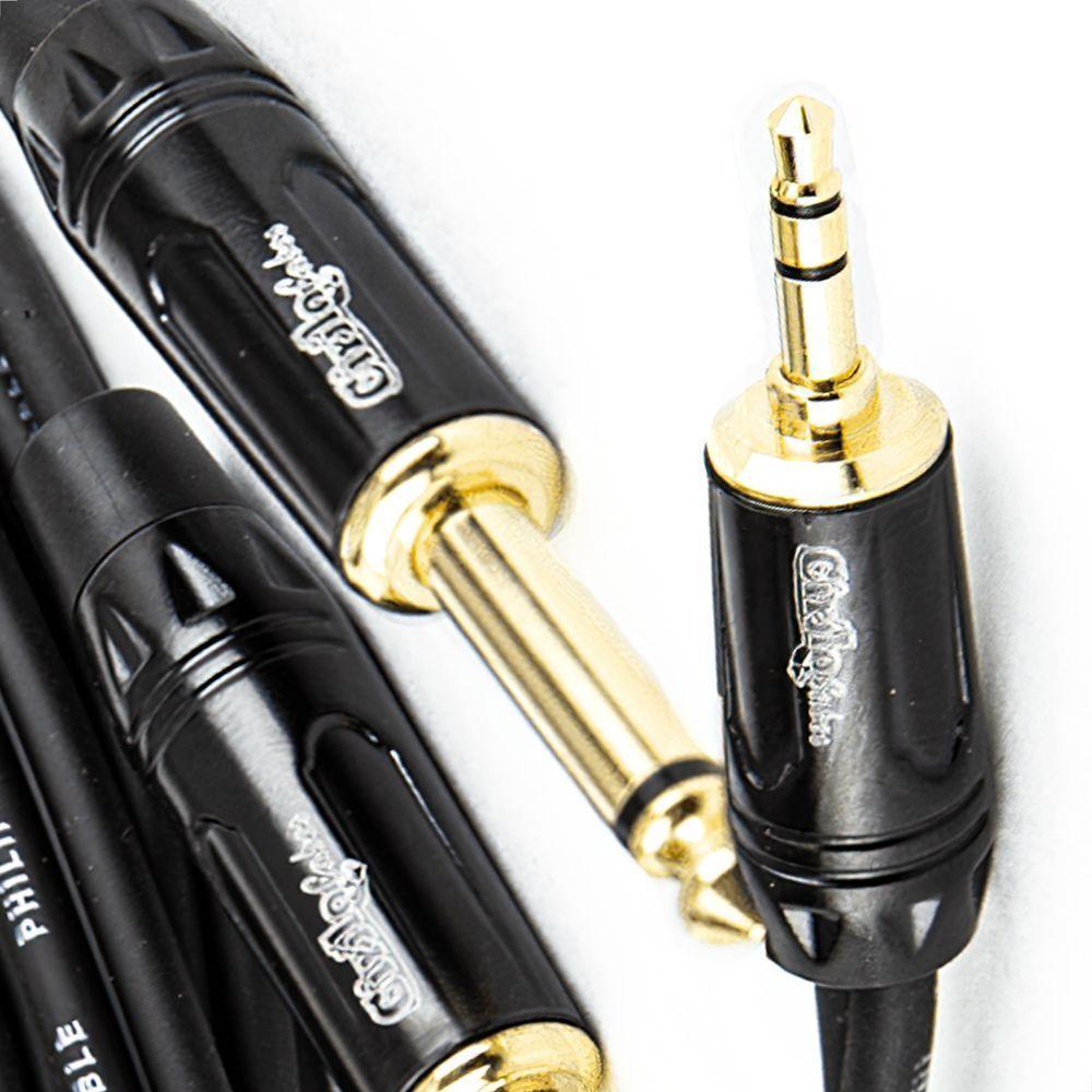 Cabo Adaptador P2 Estereo Para 2 P10 Mono - 20 Cm - 5