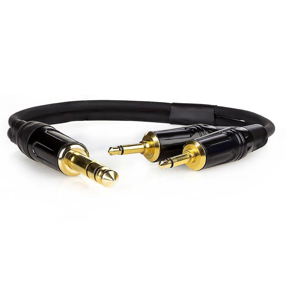 Cabo P10 Estereo - Macho Para 2 P2 Macho Mono - 20 Cm - 1