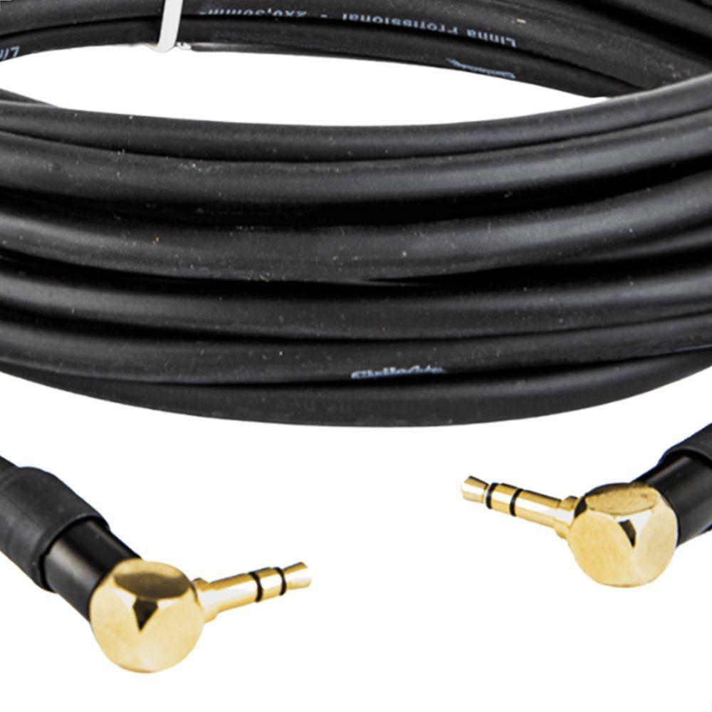 Cabo Adaptador P2 Estereo 90° Para P2 Estereo 90° - 20 Cm - 3