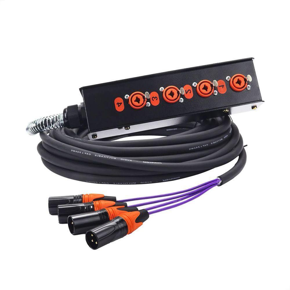 Medusa 4 Vias Montada Com Conectores Profissionais - 16 Metros - 1