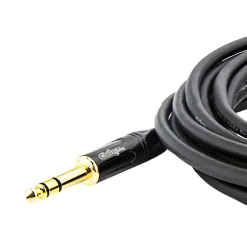 Cabo P10 Para P10 Estereo Profissional - Preto 25 Metros - 6