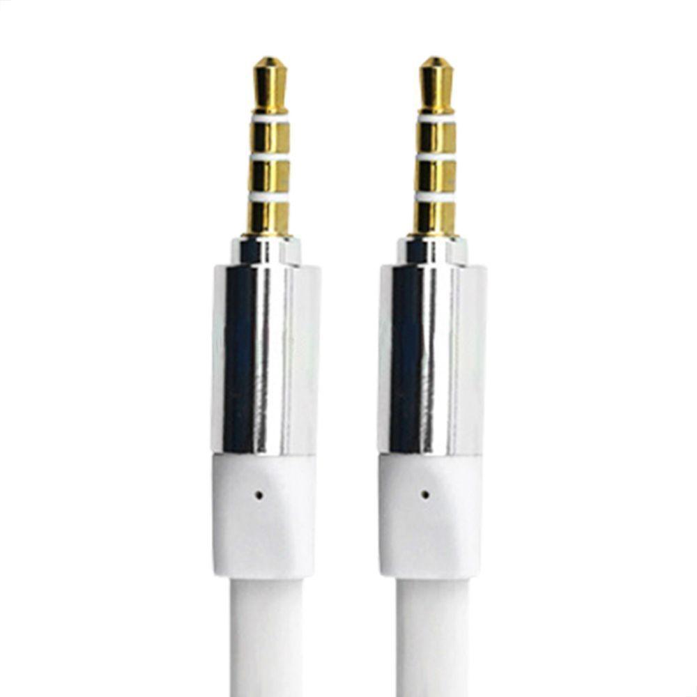 Cabo De áudio Estéreo Flat P2 Para P2 Com 10 Metros - Branco - 3