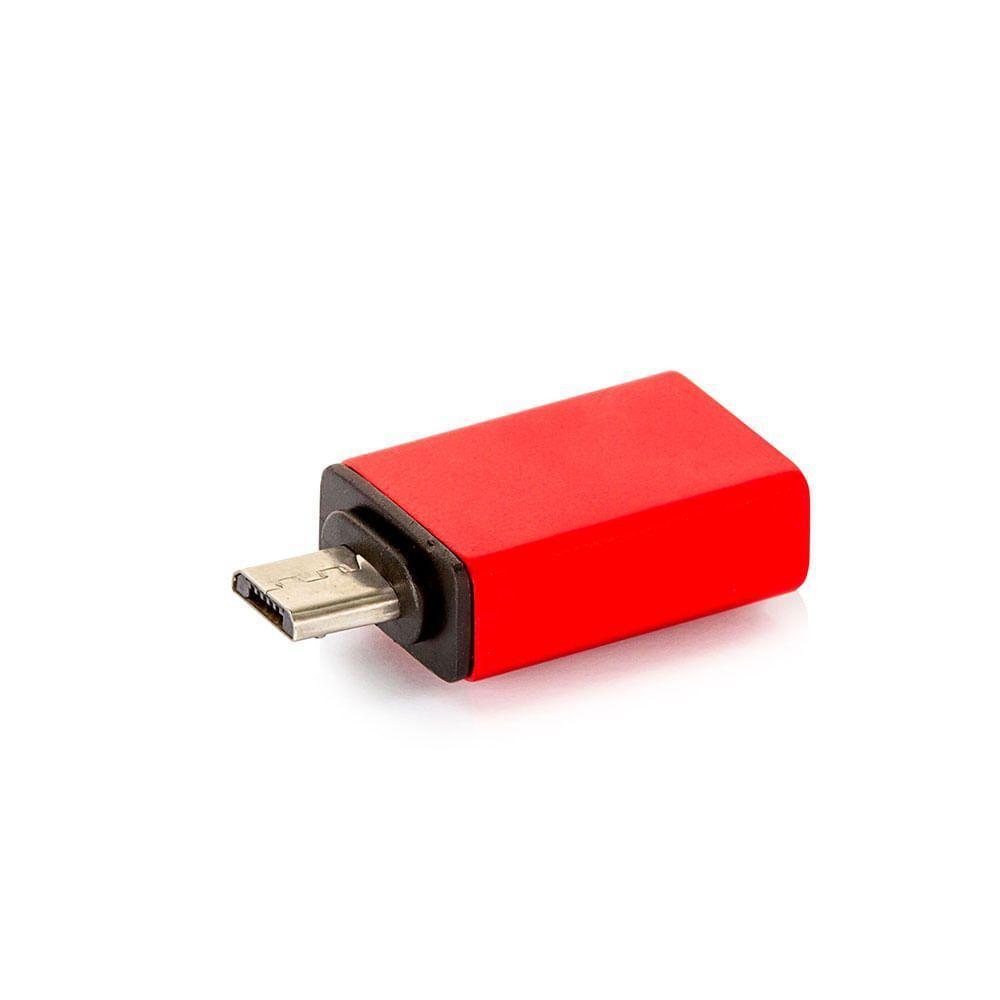 Adaptador Usb Android Com Função Otg - Vermelho - 1