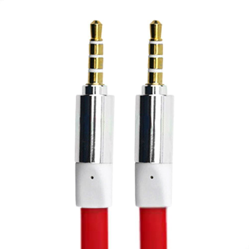 Cabo De áudio Estéreo Flat P2 Para P2 Com 10 Metros Vermelho - 3