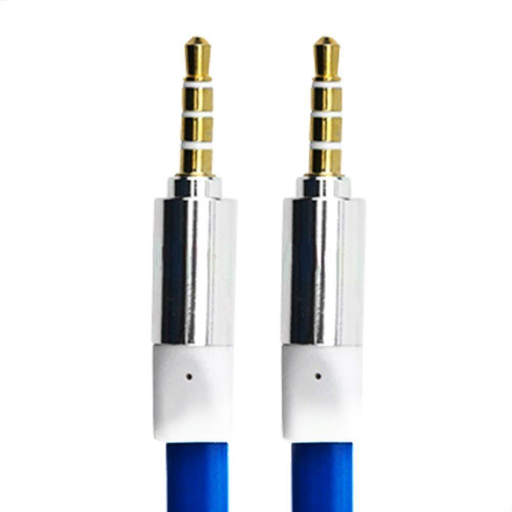 Cabo De áudio Estéreo Flat P2 Para P2 Com 10 Metros - Azul - 5