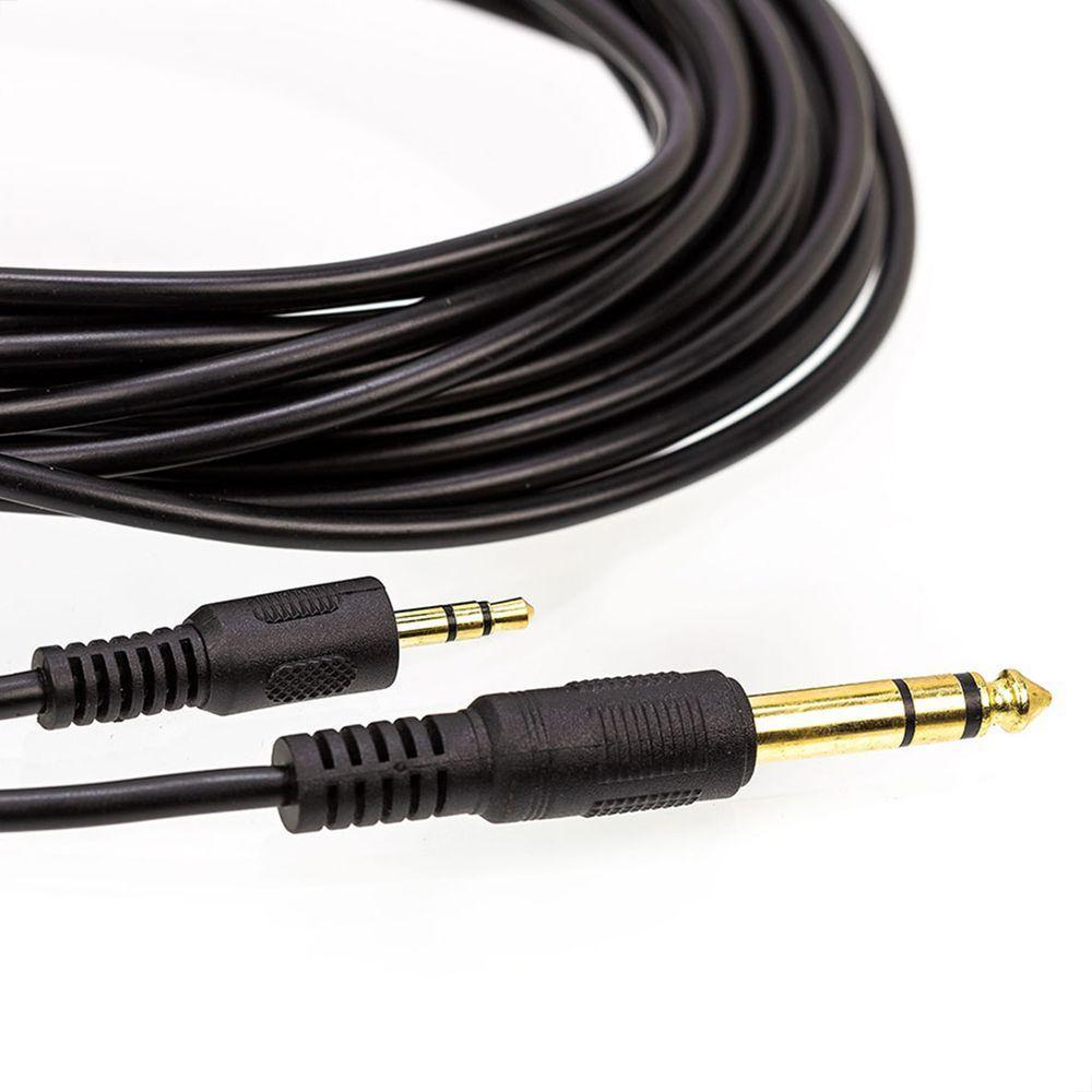 Cabo De áudio P10 6.35mm Para P2 3.5mm - Estéreo 2 Metros - 2