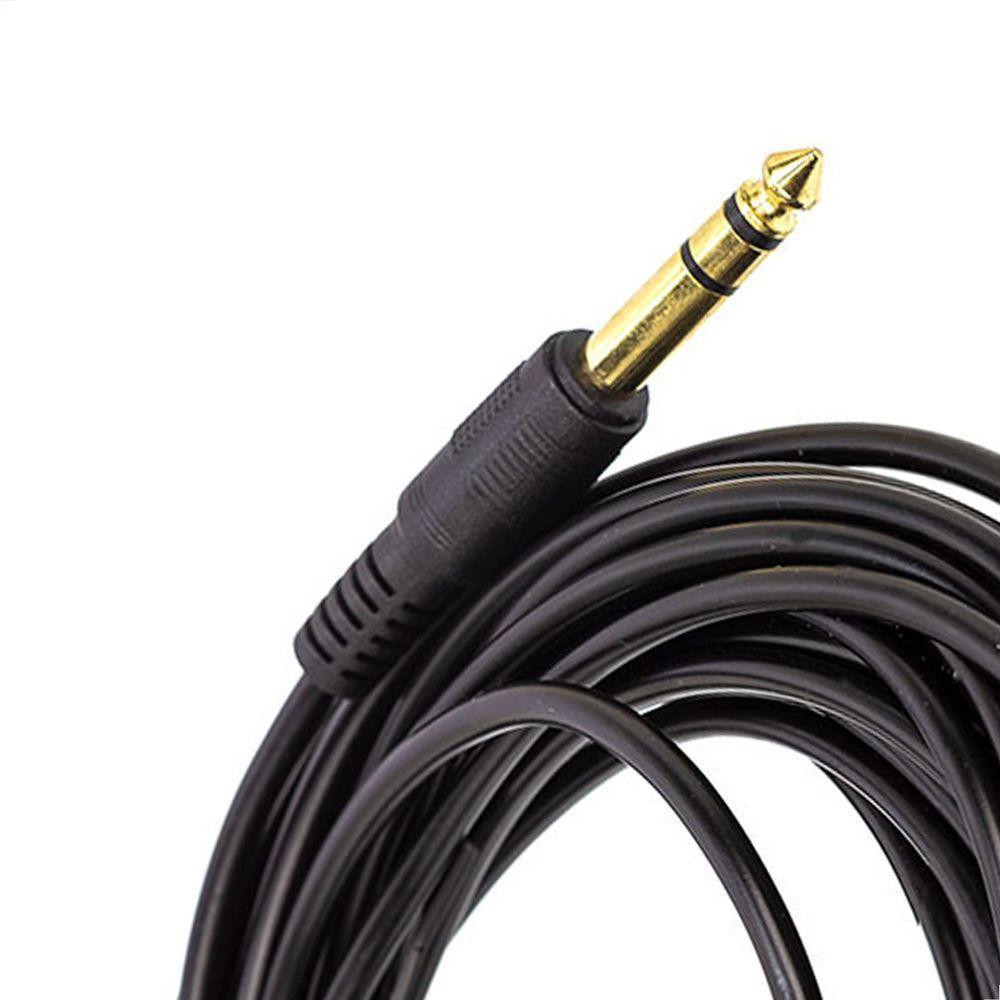 Cabo De áudio P10 6.35mm Para P2 3.5mm - Estéreo 2 Metros - 4