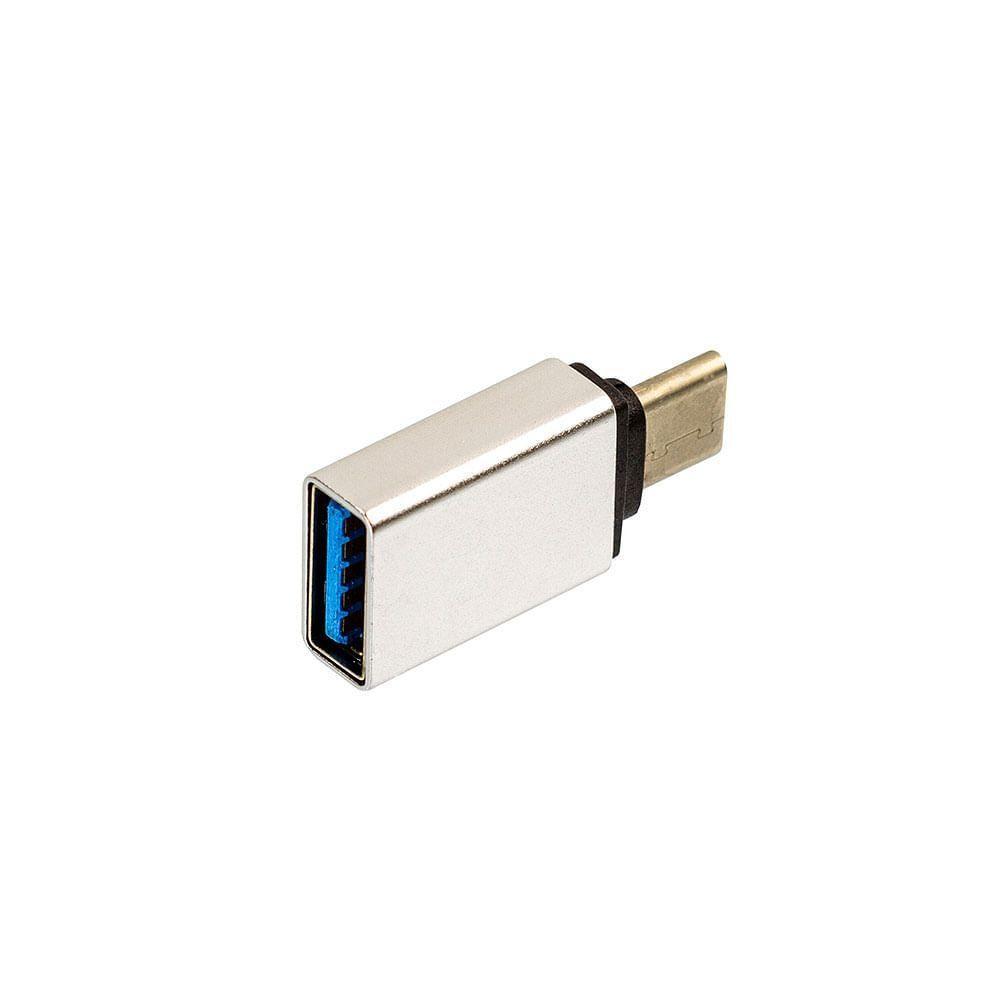 Adaptador Usb-c 3.0 Com Função Otg - Prata - 1