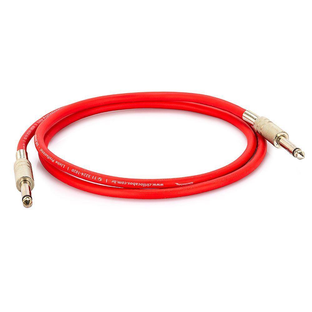 Cabo P10 Para P10 Mono - Vermelho 2 Metros - 1