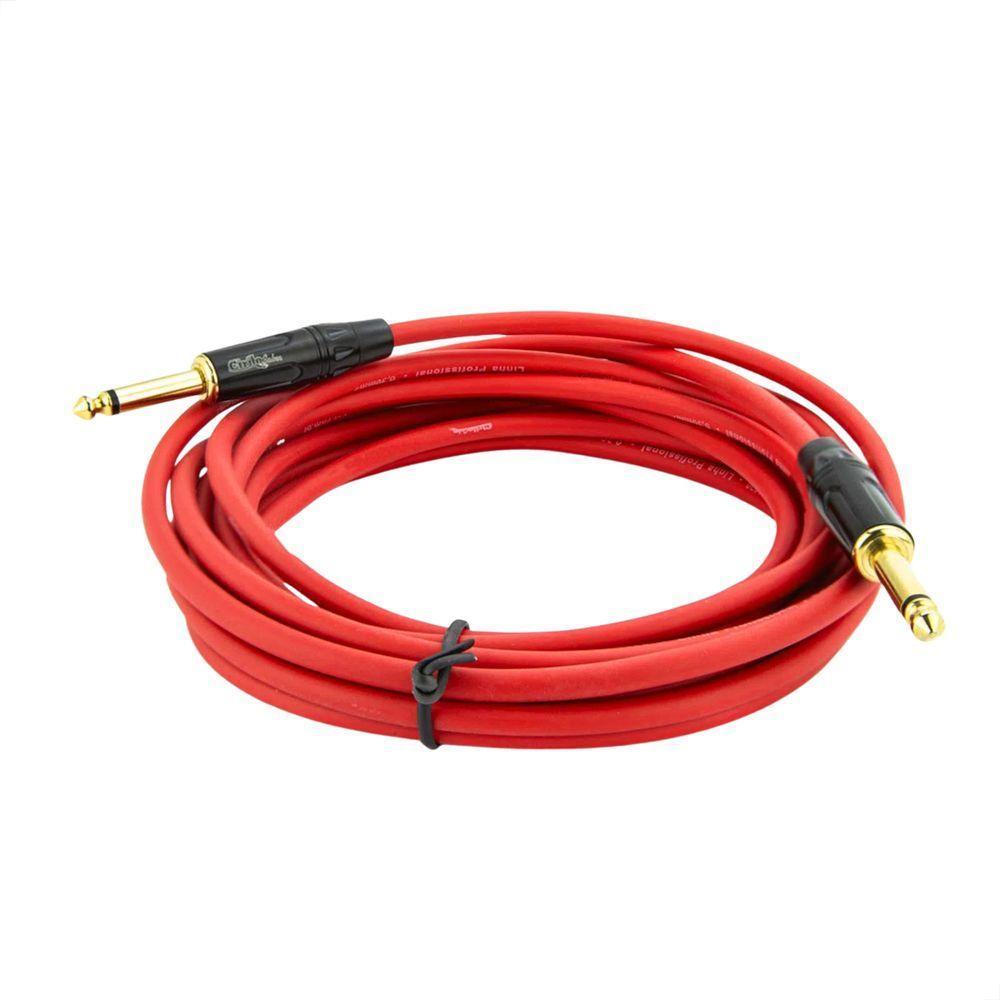 Cabo P10 Para P10 Mono Profissional - Vermelho 40 Metros - 1