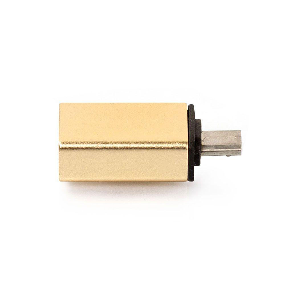 Adaptador Usb Android Com Função Otg - Dourado - 3