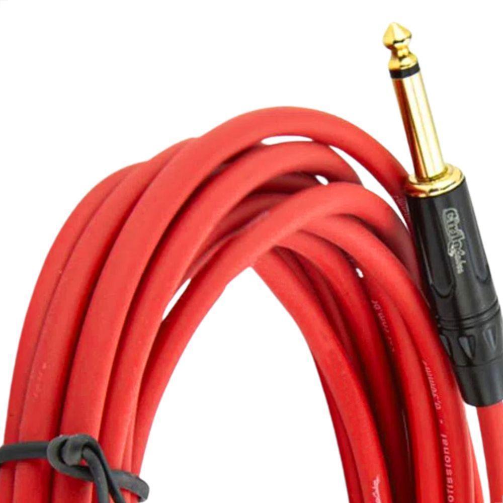Cabo P10 Para P10 Mono Profissional - Vermelho 10 Metros - 2