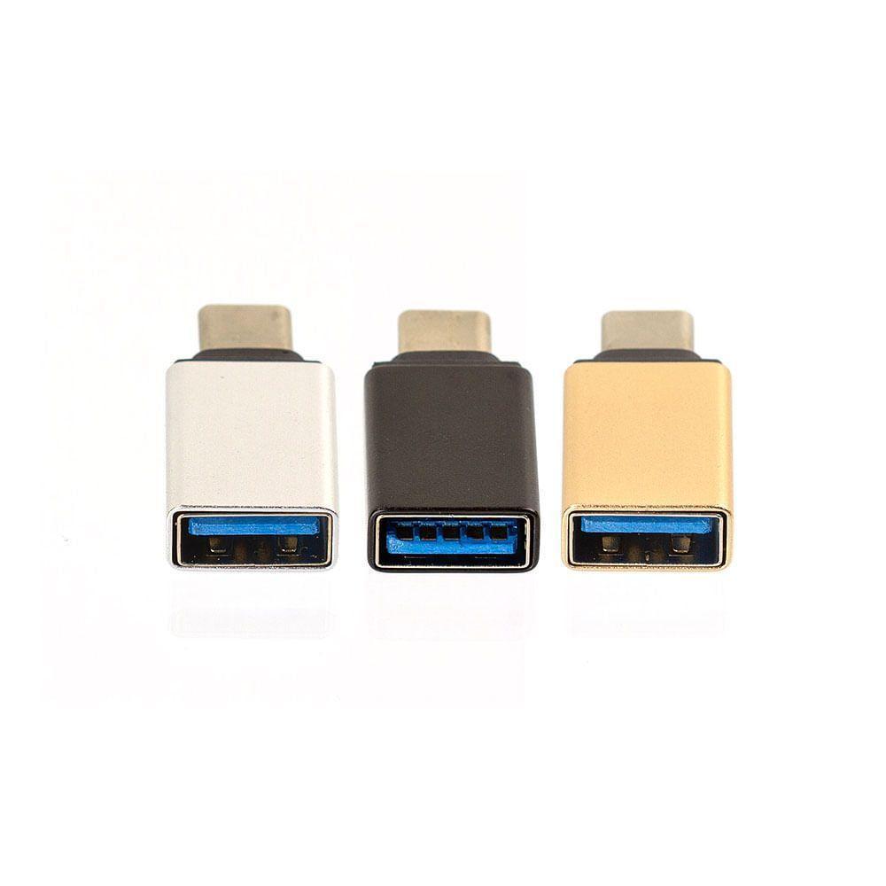 Adaptador Usb-c 3.0 Com Função Otg - Dourado - 3