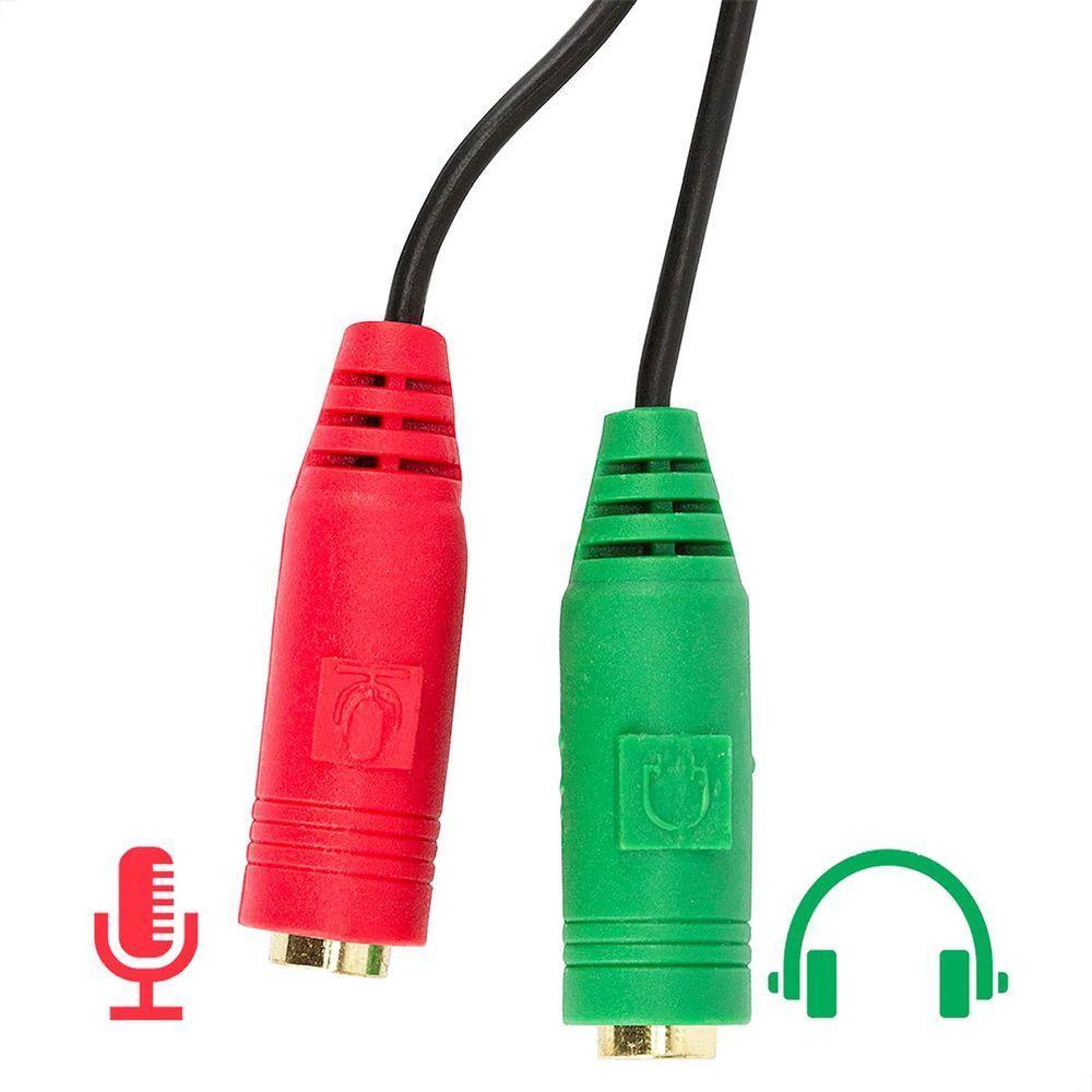 Cabo Y Divisor P2 Macho Para 2 P2 Fêmea Estéreo Fone Ouvido - 3