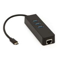 Hub Adaptador Usb-c Com 3 Portas Usb, Rede - Preto - 1