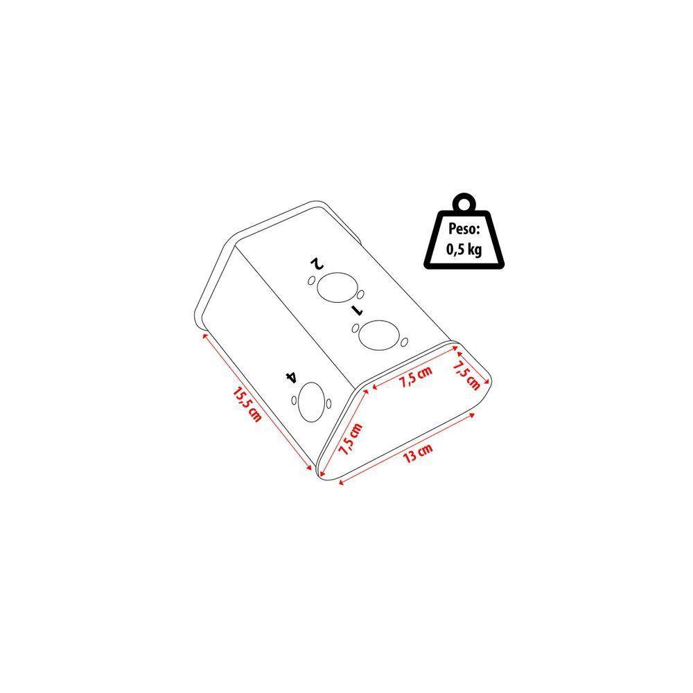 Caixa De Medusa Multicabos 4 Vias Reforçada Profissional - 3