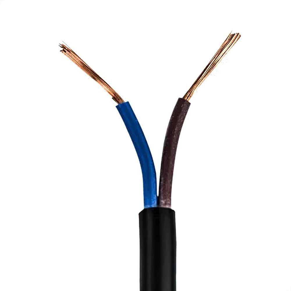 Cabo Pp 2x1,00 Mm Elétrico Flexível Preto - 5 Metros - 1