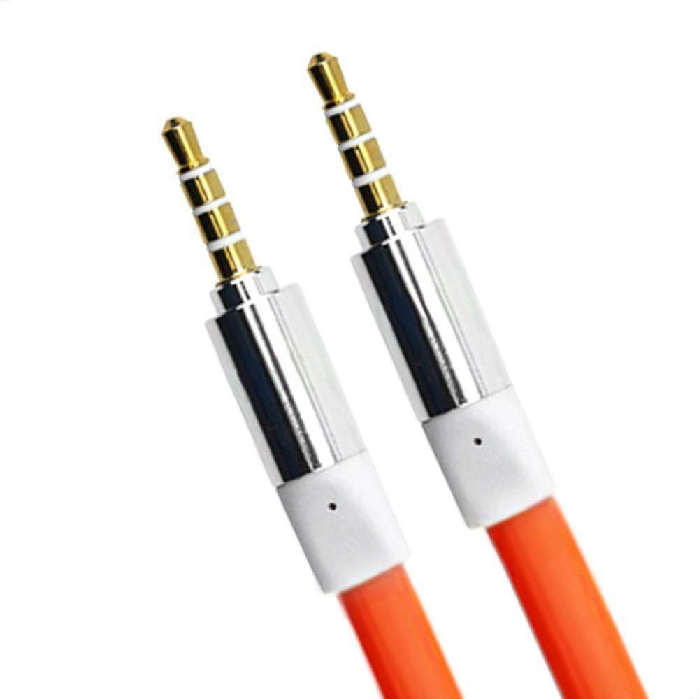 Cabo De áudio Estéreo Flat P2 Para P2 Com 10 Metros Laranja - 5