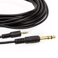 Cabo De áudio P10 6.35mm Para P2 3.5mm - Estéreo 4 Metros - 6