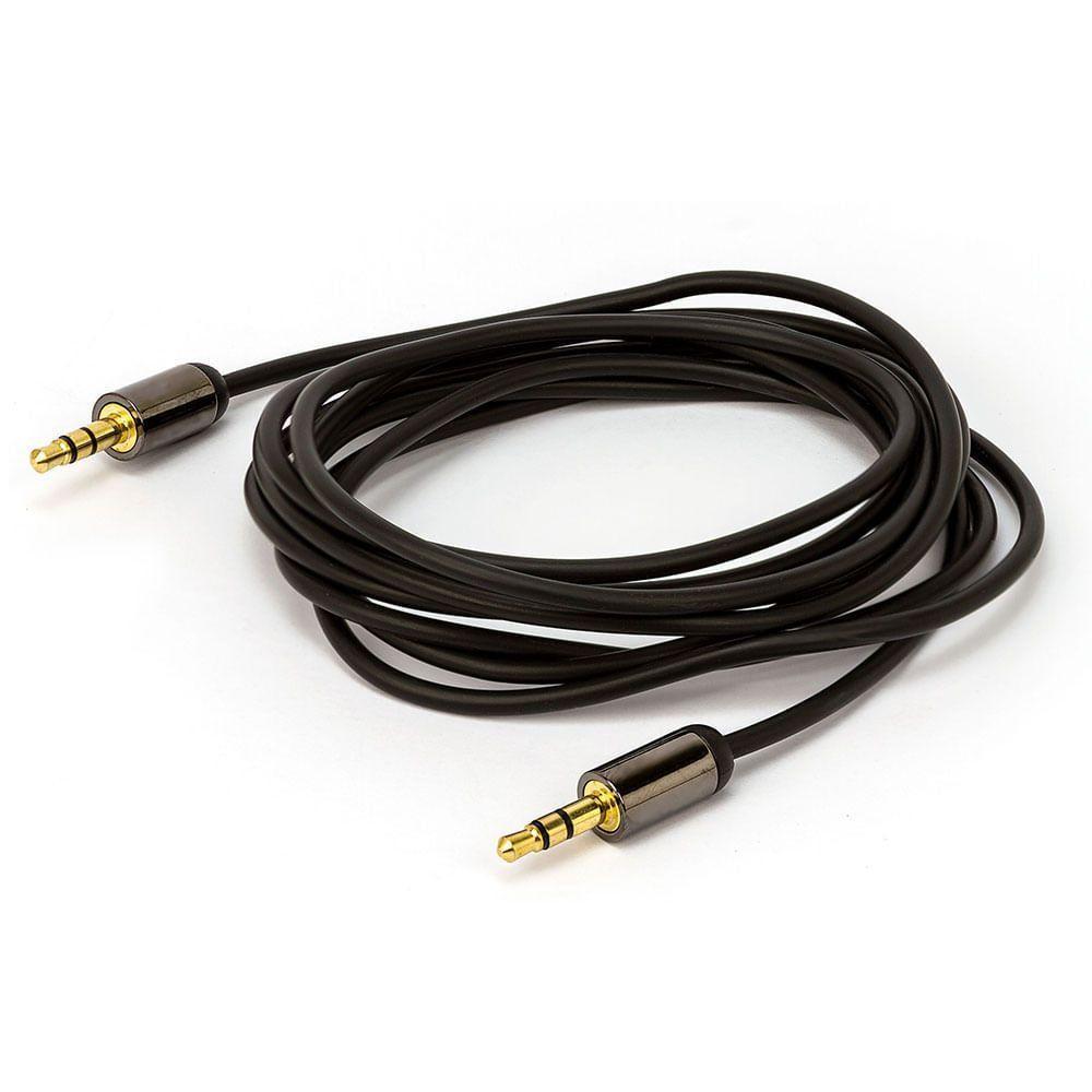 Cabo P2 Para P2 Estereo Com Capa Metálica Cirilo Cabos - 50 Cm - 2