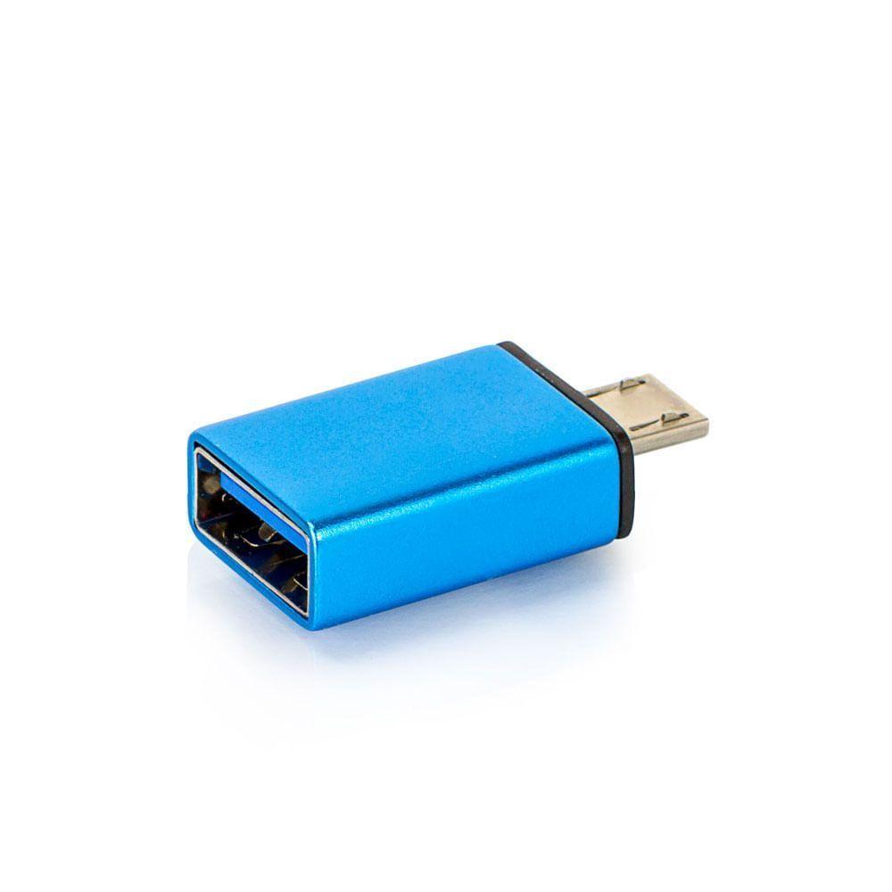 Adaptador Usb Android Com Função Otg - Azul - 2