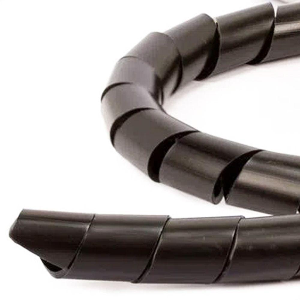 Organizador Fios E Cabos Spiraduto 1-4 Preto - 1 Metro - 3