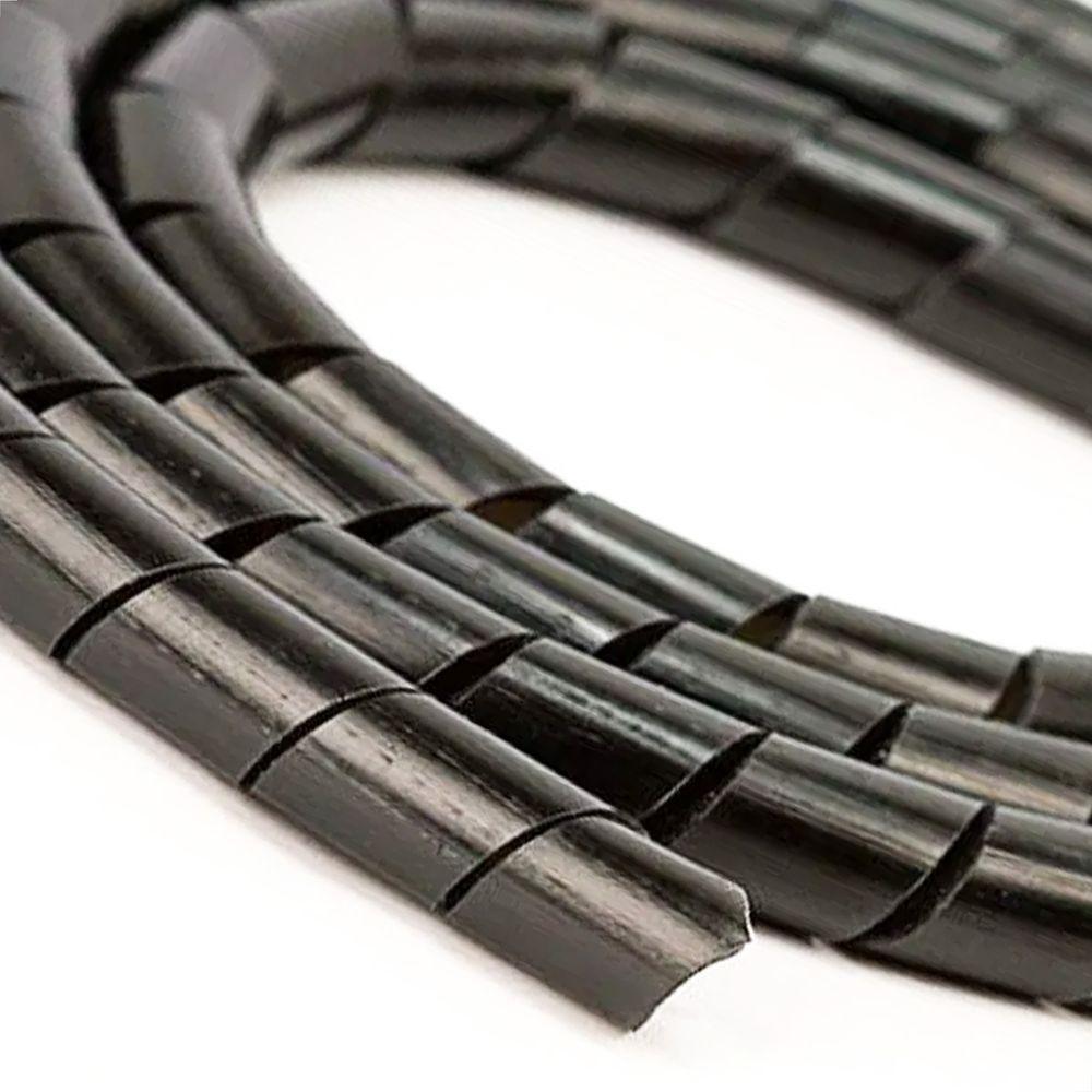 Organizador Fios E Cabos Spiraduto 1-4 Preto - 1 Metro - 5