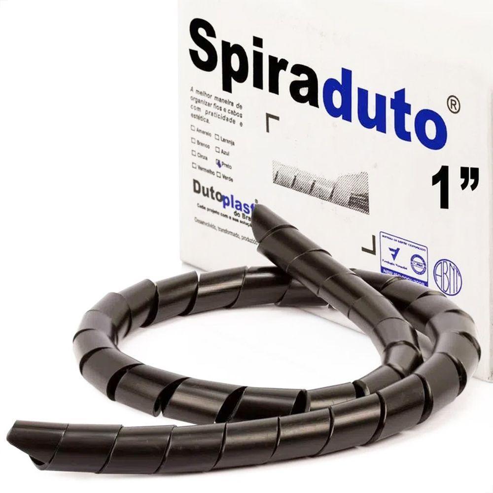 Organizador Fios E Cabos Spiraduto 1-4 Preto - 25 Metros - 2