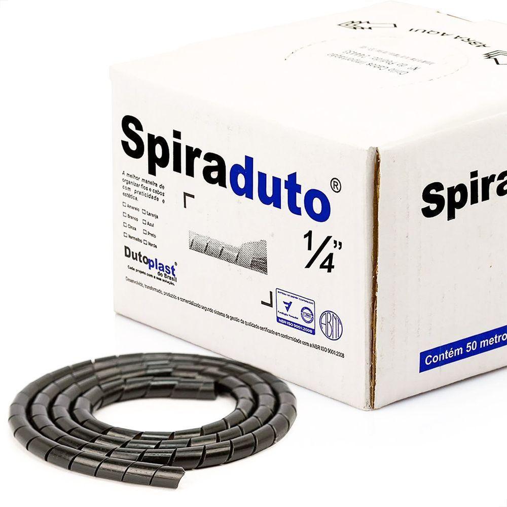 Organizador Fios E Cabos Spiraduto 1-4 Preto - 3 Metros - 5