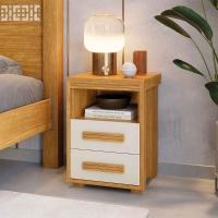 Mesa De Cabeceira 2 Gavetas Tóquio 100% Mdf - Casa Chick Cinamomo/off White - 2