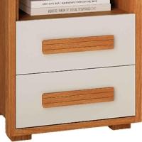 Kit 2 Mesas De Cabeceira 2 Gavetas Tóquio 100% Mdf - Casa Chick Nature/off White - 3