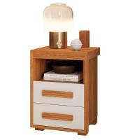 Mesa De Cabeceira 2 Gavetas Tóquio 100% Mdf - Casa Chick Nature/off White - 1