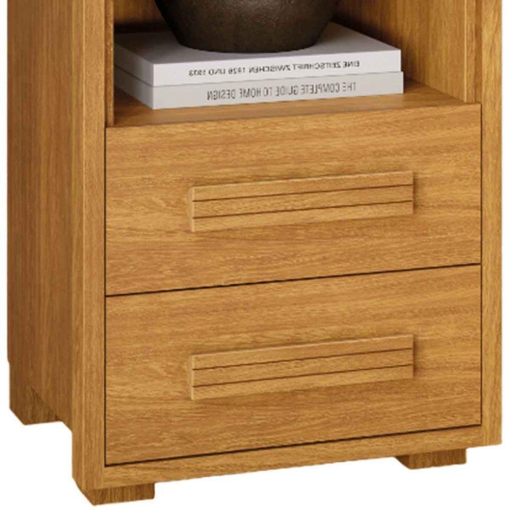 Kit 2 Mesas De Cabeceira 2 Gavetas Tóquio 100% Mdf - Casa Chick Cinamomo - 3