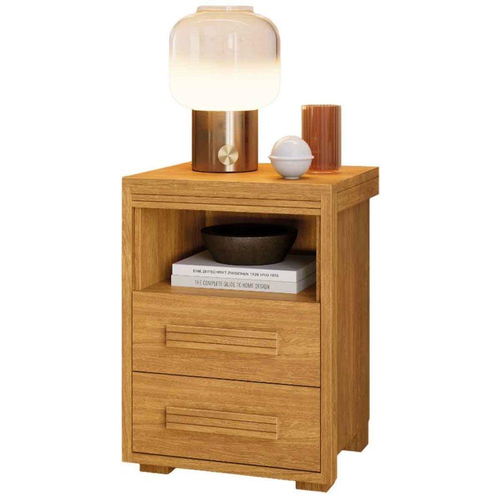 Mesa De Cabeceira 2 Gavetas Tóquio 100% Mdf - Casa Chick Cinamomo - 1