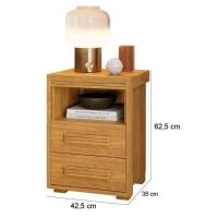 Mesa De Cabeceira 2 Gavetas Tóquio 100% Mdf - Casa Chick Cinamomo