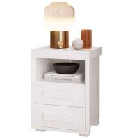 Mesa De Cabeceira 2 Gavetas Tóquio 100% Mdf - Casa Chick Branco - 1