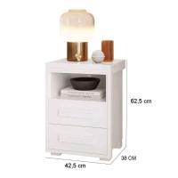 Mesa De Cabeceira 2 Gavetas Tóquio 100% Mdf - Casa Chick Branco - 6