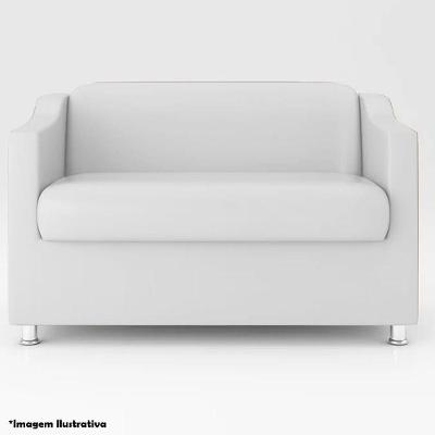 Namoradeira 2 Lugares Luiza Sintético Branco